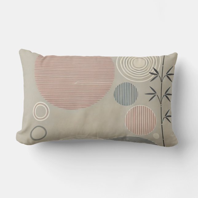 Zen Minimalist Design Lumbar Pillow (Front)