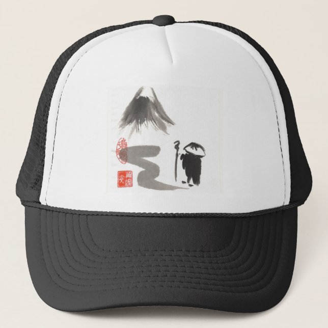 Zen Monk on Journey Trucker Hat (Front)
