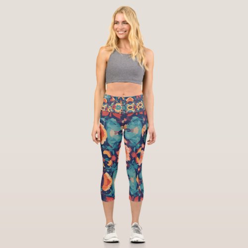  Zen Motion High Waisted Yoga Capris with Abstra