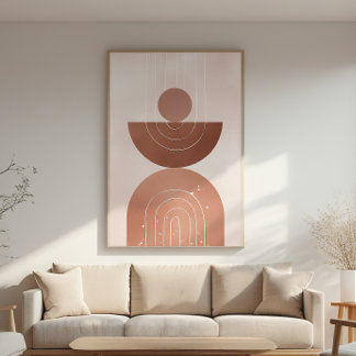 Zen Mountain Harmony - Minimalist Wall Art Print