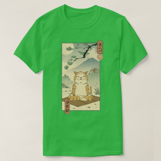 Zen Neko  T-Shirt (Design Front)