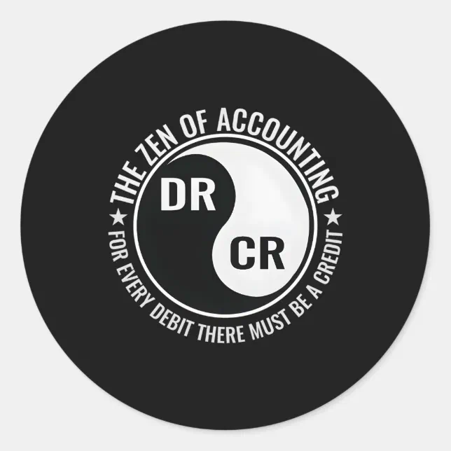 Zen Of Accounting Major Degree Accountant Cpa Classic Round Sticker (Front)