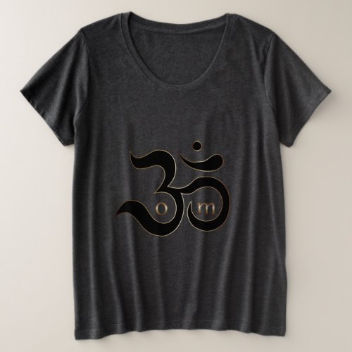 Zen Om Aum symbol simple gold glitters gray shirt