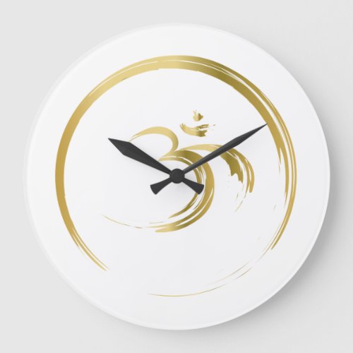 Zen Om Enso _ time is Now Large Clock