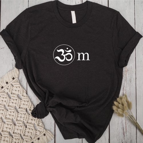 Zen Om Minimalist Black T_shirt