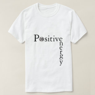 Zen Om positive energy minimalist white yoga shirt