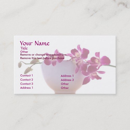 Zen Orchid Business Card
