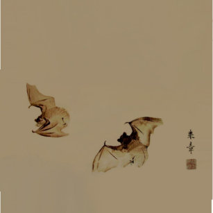 Flying Bat Decorative Ceramic Tiles Zazzle Zen Painting Bats Ceramic Tile