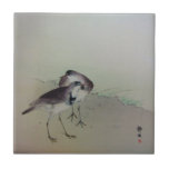 Zen painting plovers ceramic tile<br><div class="desc">Wonderful painting of plovers  by Seiko (c. 1900). Adapted for you by YANKAdesigns!</div>