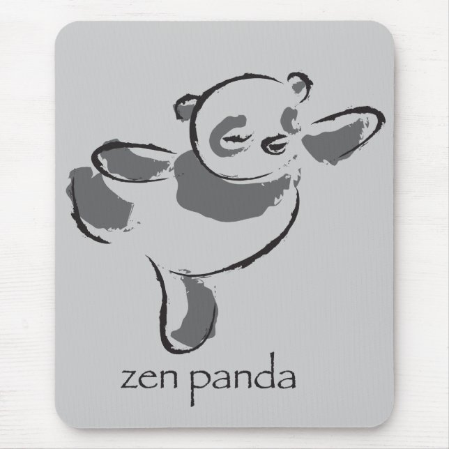 Zen Panda Mouse Pad (Front)