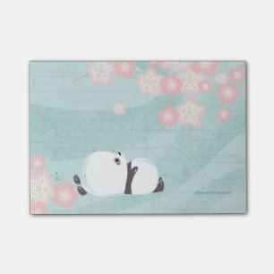 Zen Panda Post-its (plum blossoms) Post-it Notes