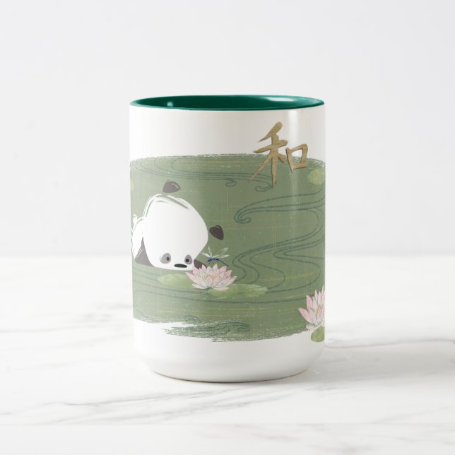 Zen Panda Water Lily Mug (Center)