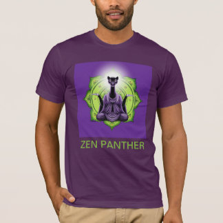 Zen Panther & the Dharma Wheel - (with title) T-Shirt