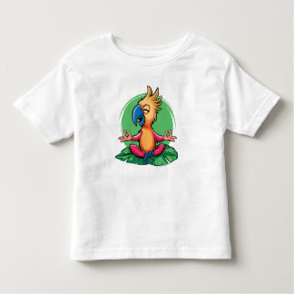 Zen Parrot – Tropical Meditation Art  Toddler T-shirt