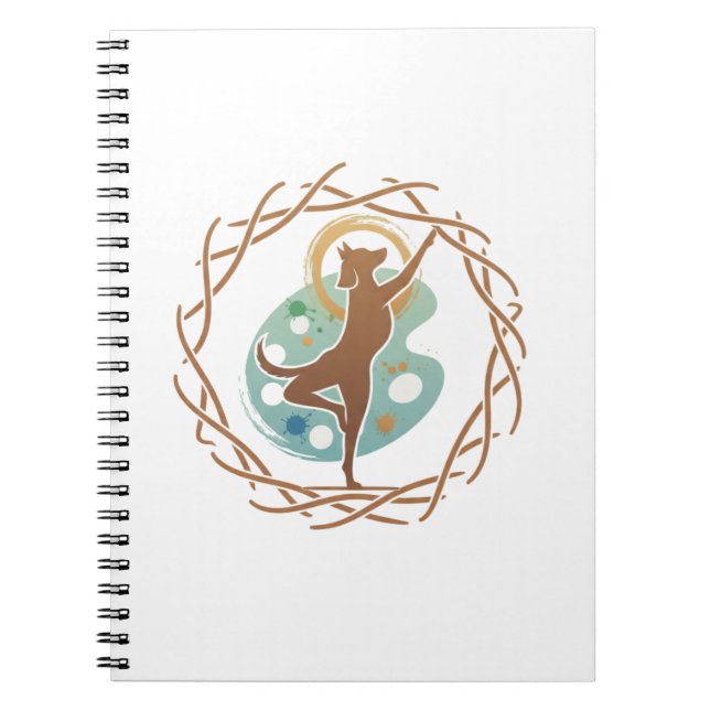 Zen Paws & Palette: The Ultimate Yoga & Art Lover' Notebook (Front)