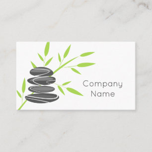 Zen pebble stone stacking business card template