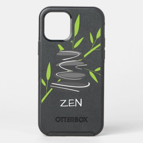 Zen pebble stones stacking iPhone 12 Otterbox case