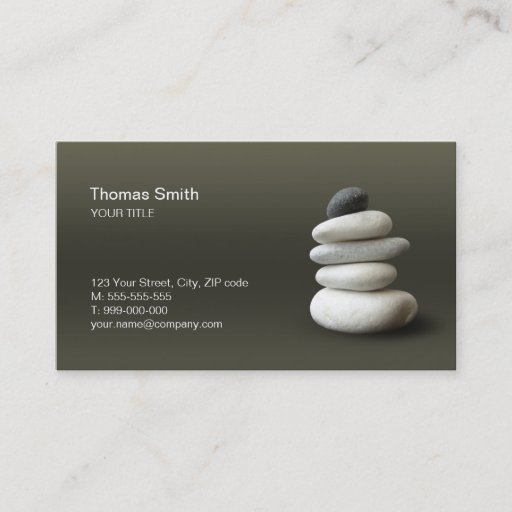 Customizable Zen Pebbles Balance business card