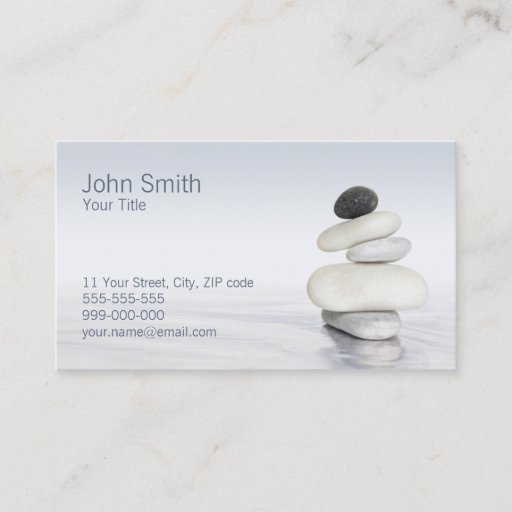 Customizable Zen Pebbles business card