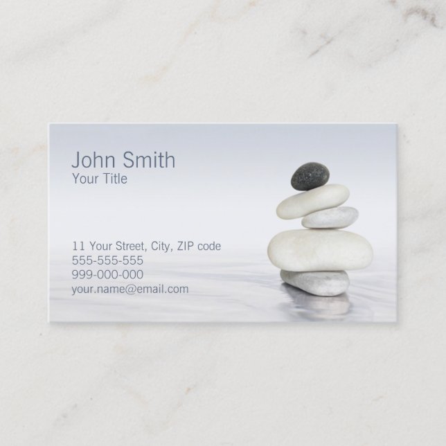Zen Pebbles Feng Shui Business Card (Front)