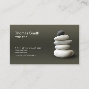 Zen Pebbles Harmony Business Card by BluePlanet at Zazzle