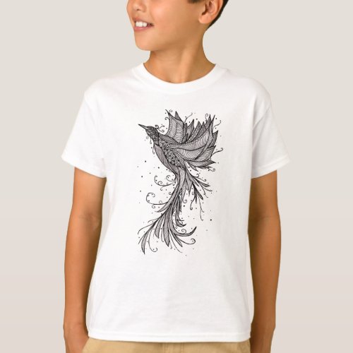 Zen Phoenix Kids T_Shirt