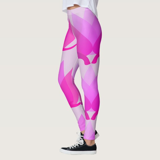 Zen Pink Lotus Leggings (Left)