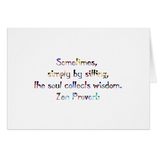 Zen Proverb-Yoga/Meditation Cards (Front Horizontal)