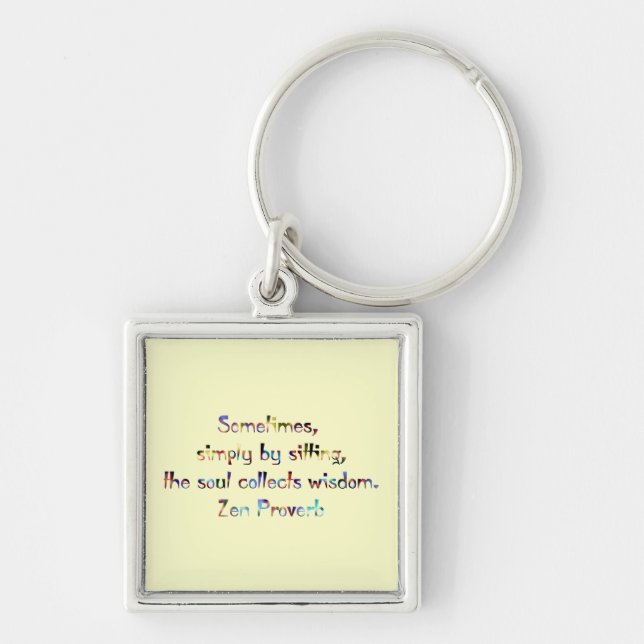 Zen Proverb-Yoga/Meditation Keychain (Front)