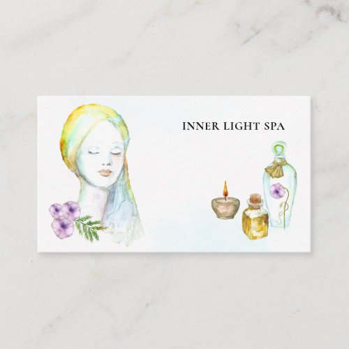  Zen QR_ AP8 Woman Spa Meditation Business Card