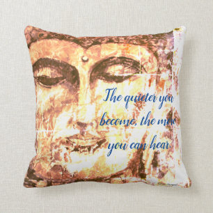 Zen Quote Buddha Art Throw Pillow