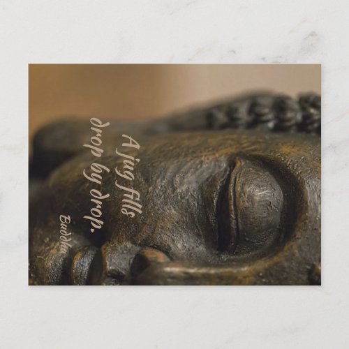 Zen Quote Buddha Statue Postcard