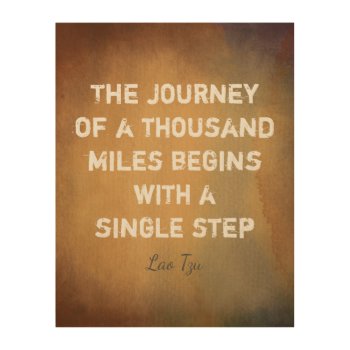 Zen Quote The Journey On Wood Panel Watercolor Art by annpowellart at Zazzle