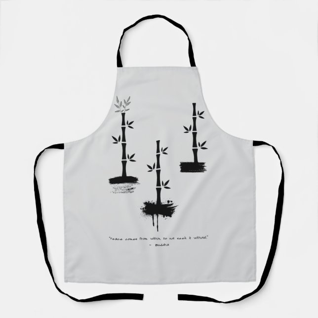 Zen Quote: Wisdom and Meditation Apron (Front)