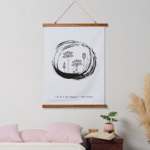 Zen Quote: Wisdom and Meditation Hanging Tapestry