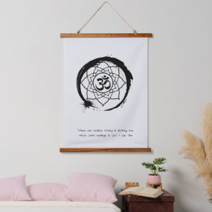 Zen Quote: Wisdom and Meditation Hanging Tapestry