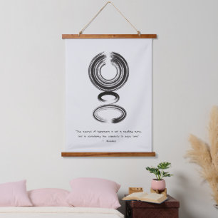 Zen Quote: Wisdom and Meditation Hanging Tapestry