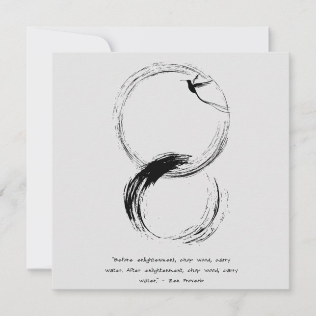 Zen Quote: Wisdom and Meditation Invitation (Front)