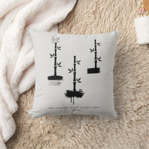 Zen Quote: Wisdom and Meditation Throw Pillow