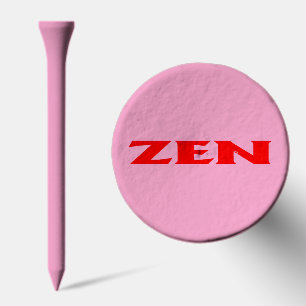 Zen red and pink golf tee top