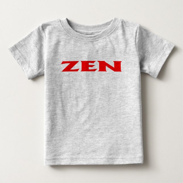 Zen red baby gray T-shirt (Front)