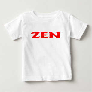 Zen red baby white shirt