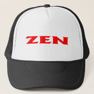 Zen red black and white foam trucker hat