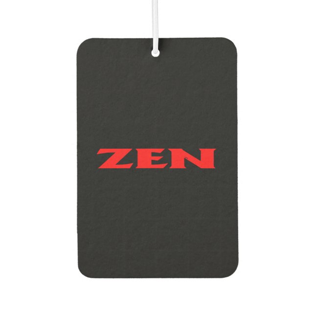 Zen red black car air freshener (Front)
