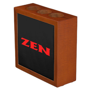 Zen red black desk organizer