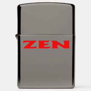 Zen red black ice Zippo lighter