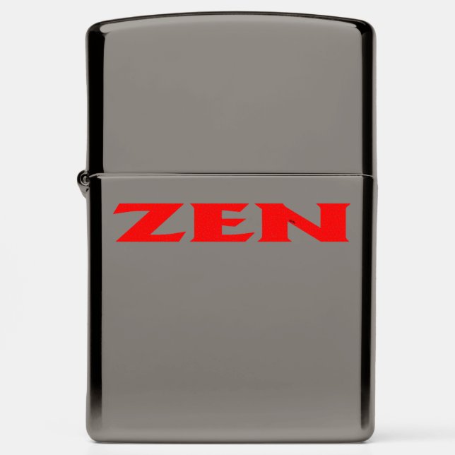 Zen red black ice Zippo lighter (Front)