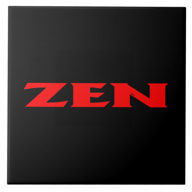 Zen red black large tile (Front)
