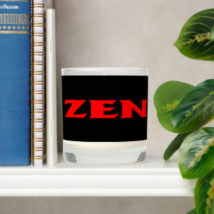 Zen red black scented candle