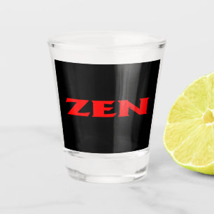 Zen red black shot glass